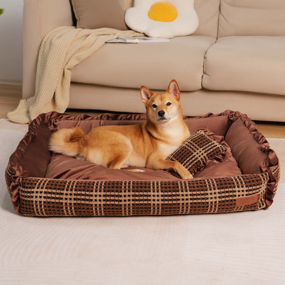 Cama de almohada de almohada para perros de lujo con almohadilla para perros de lujo