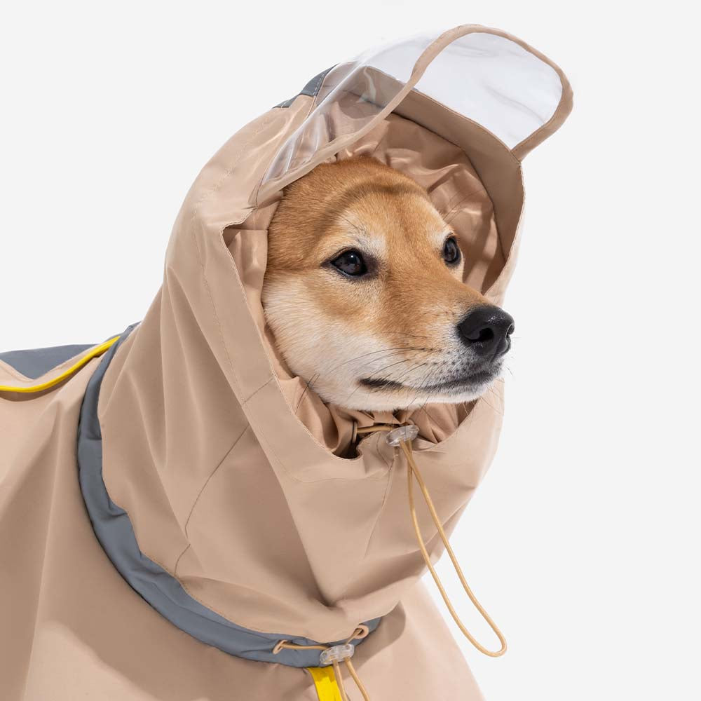 Impermeable reflectante ajustable con perros de bolsillo para perros que coinciden con la estadía del impermeable