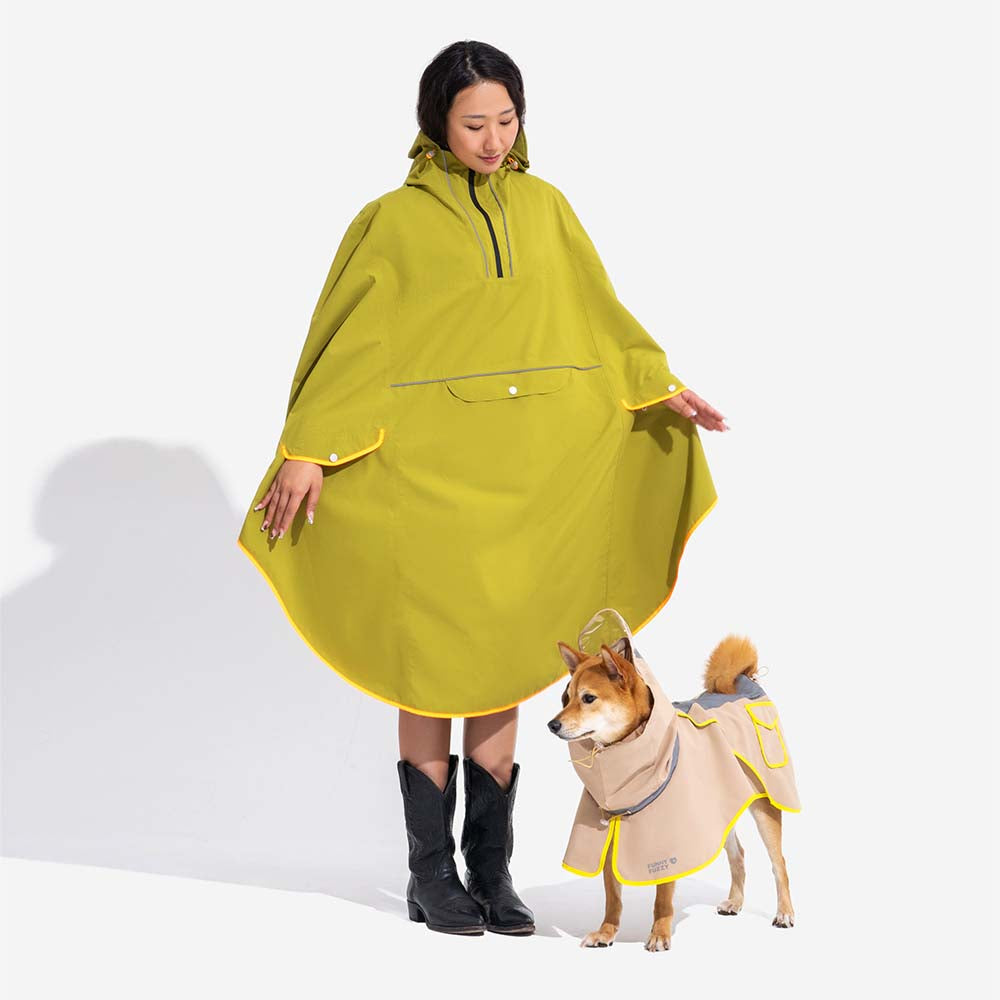Impermeable reflectante ajustable con perros de bolsillo para perros que coinciden con la estadía del impermeable