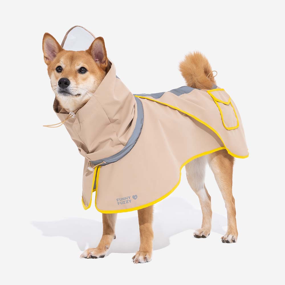Impermeable reflectante ajustable con perros de bolsillo para perros que coinciden con la estadía del impermeable