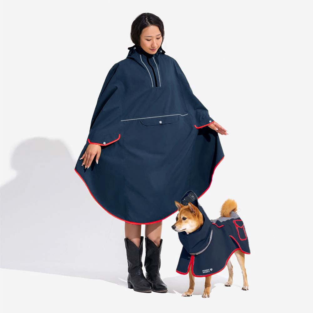 Impermeable reflectante ajustable con perros de bolsillo para perros que coinciden con la estadía del impermeable