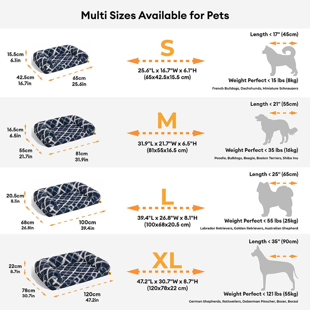 Cama clásica de sofá para perros a cuadros a cuadros - Comodidad acogedora
