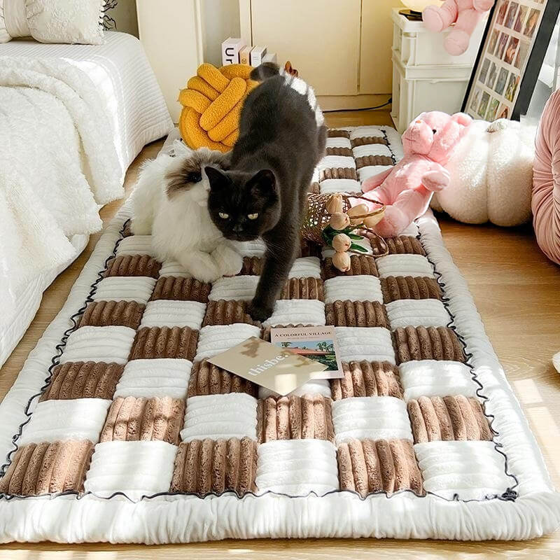 Cubierta de sofá de protector de muebles para mascotas a cuadros a cuadros