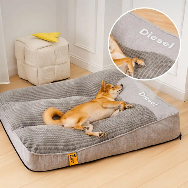 Cama de almofada para cachorro com proteção para coluna grande e espessa e resistente a arranhões personalizada
