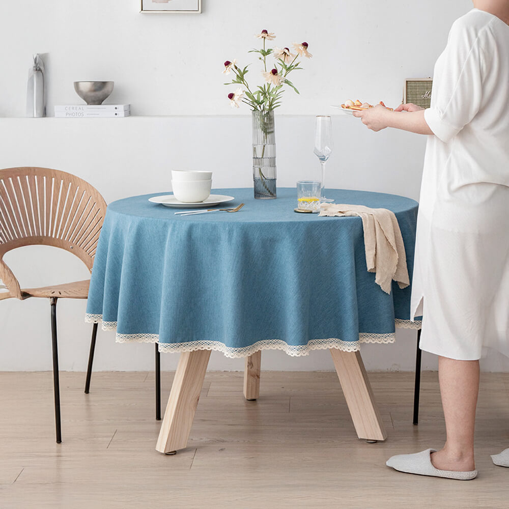 Mantelete de lino minimalista de lino y resistente al aceite