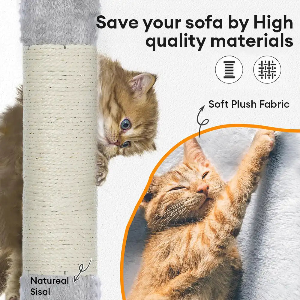 Sturdy Plush Multi-Level Cat Tree Tower with Cozy Condos & Scratching Posts