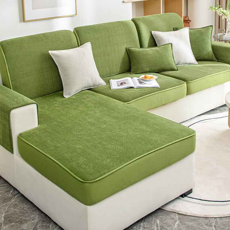 Cubierta de sofá de espiga universal de protección de muebles chenille de chenille