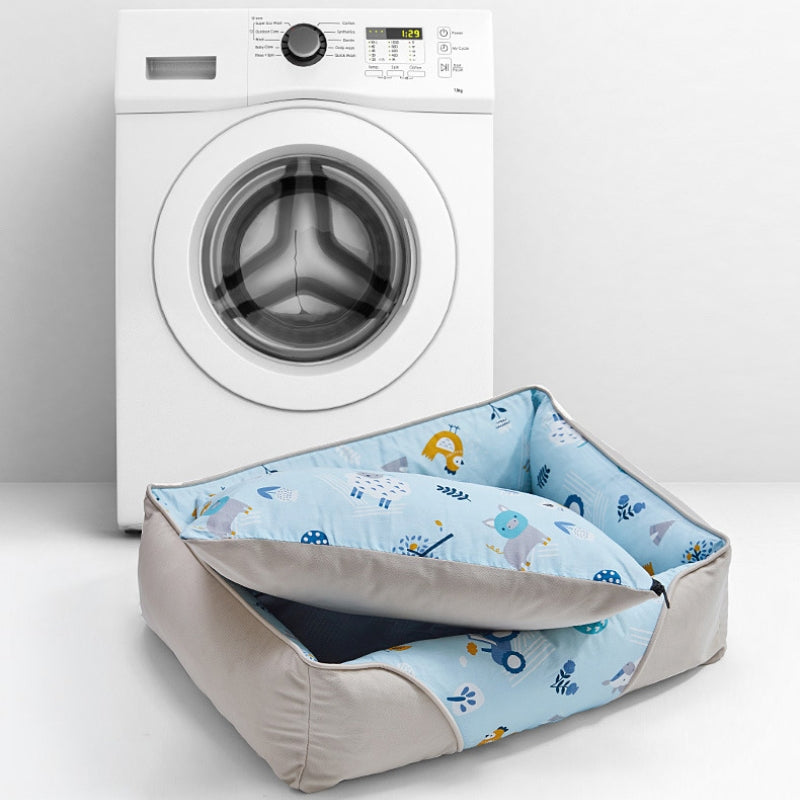 Cartoon Bold de cuello suave Cama para perros