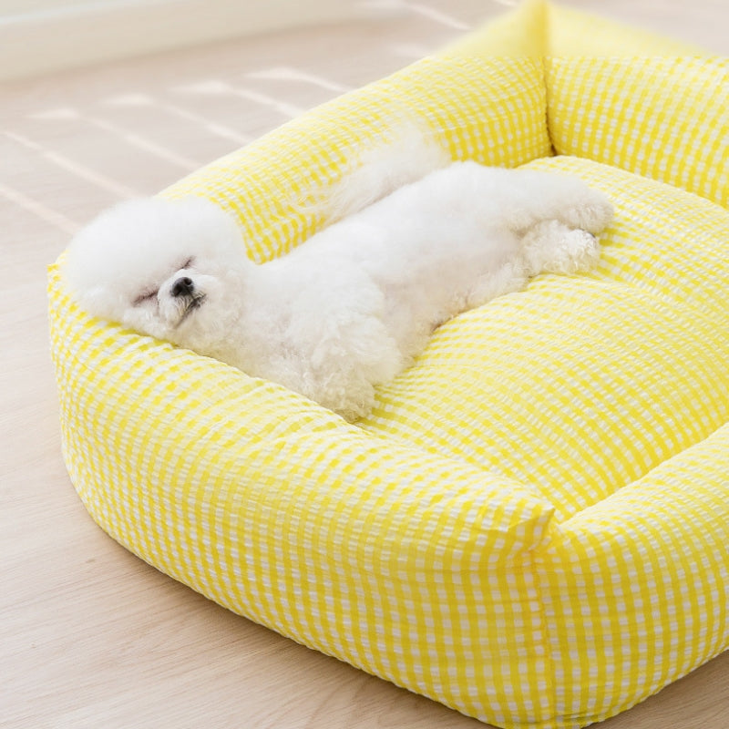Cama para perros lavable rectángulo cama transpirable para mascotas