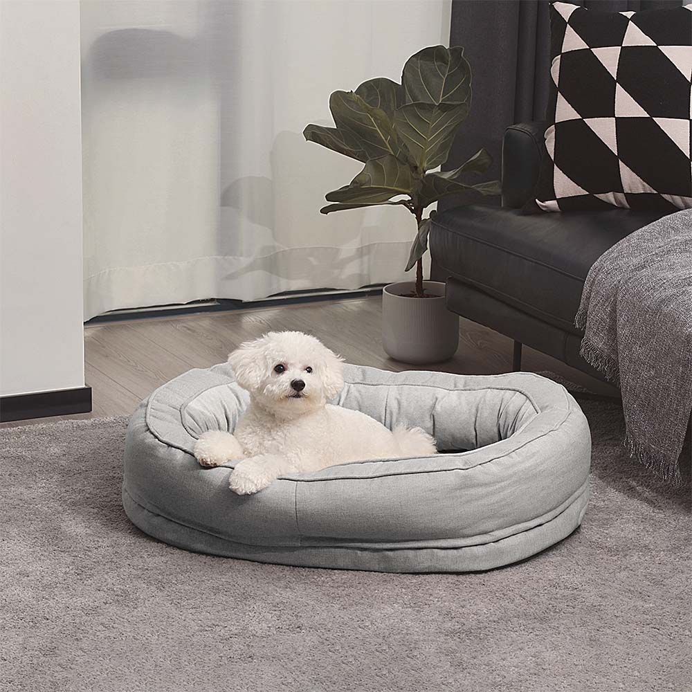 Cama de perro ortopédico de donut esponjoso