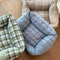 Gingham Leisure extraíbles de refugio engrosado en cama de perro y gato