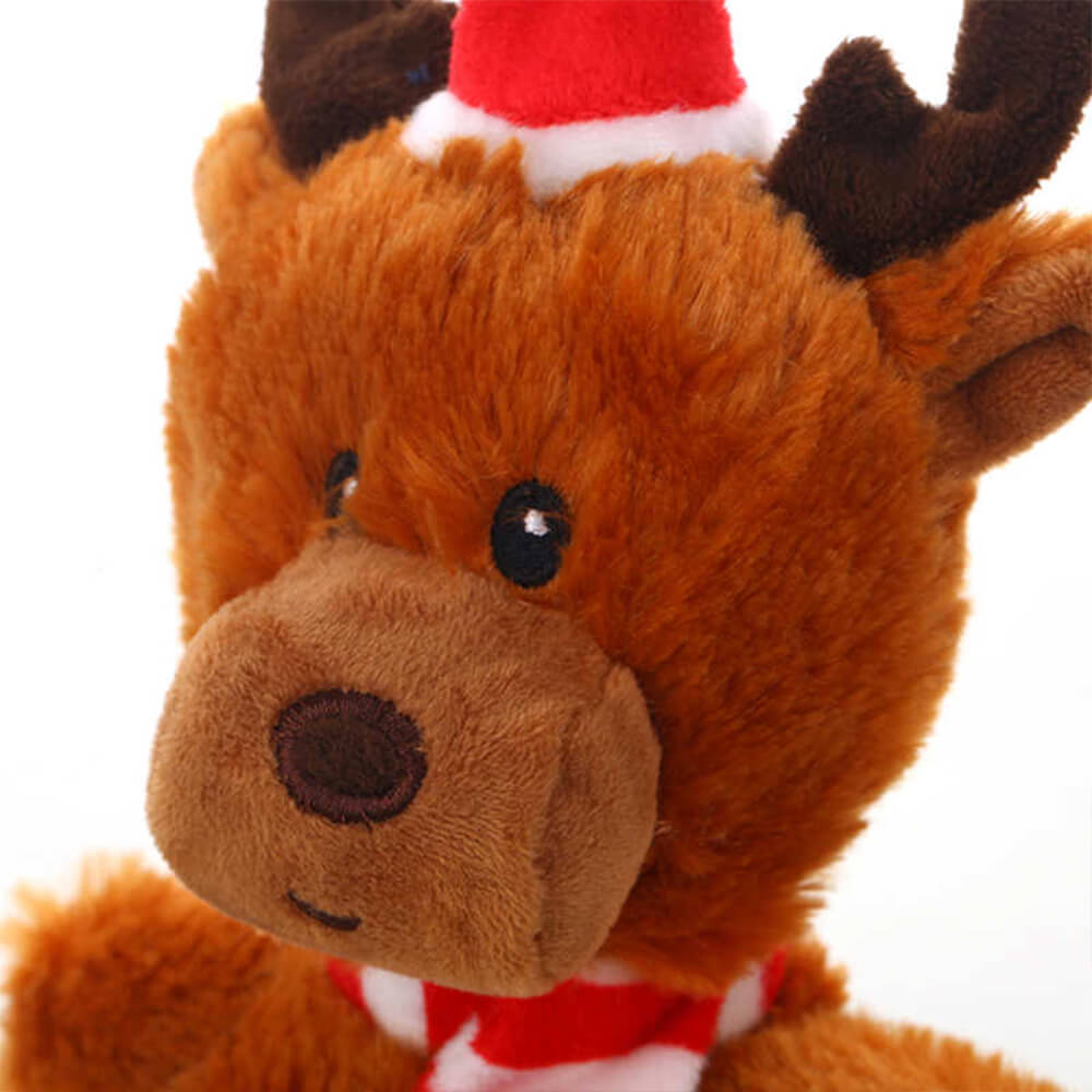 Poupée de noël père noël, jouet interactif en peluche pour chien, couineur Durable