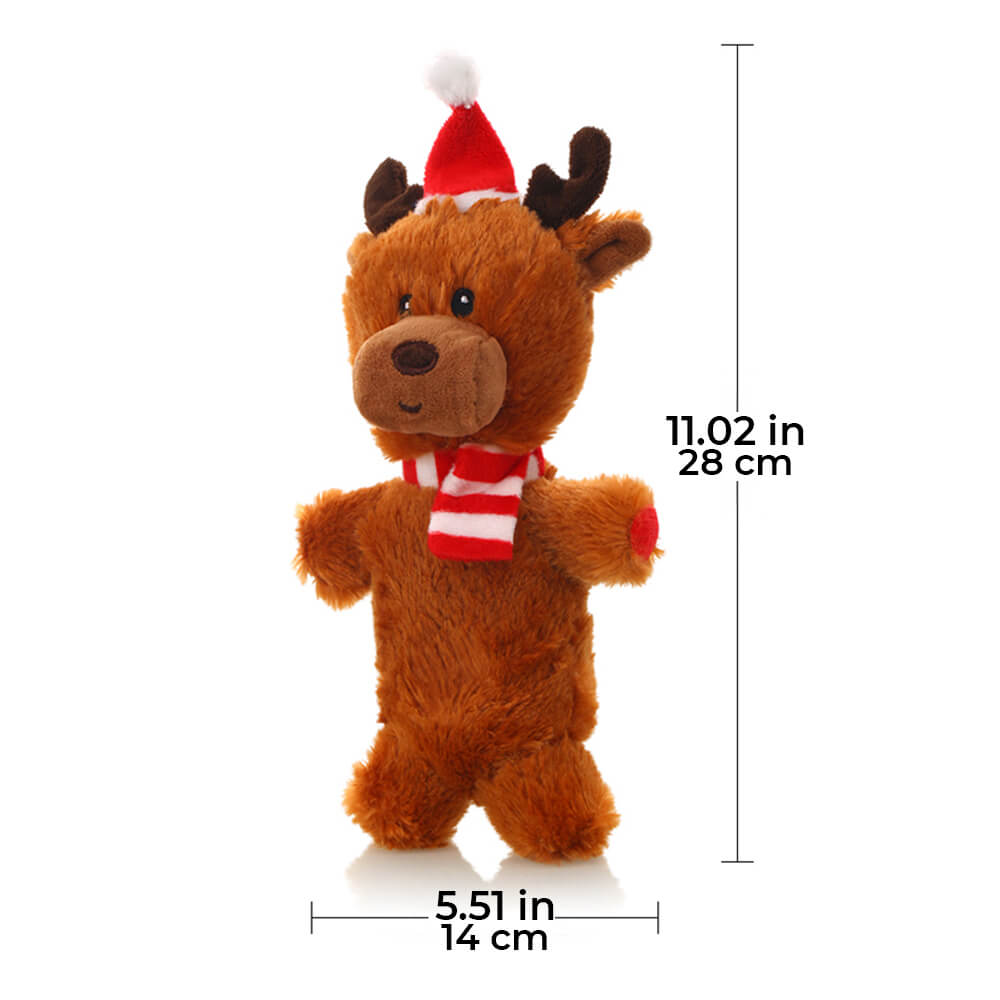 Poupée de noël père noël, jouet interactif en peluche pour chien, couineur Durable