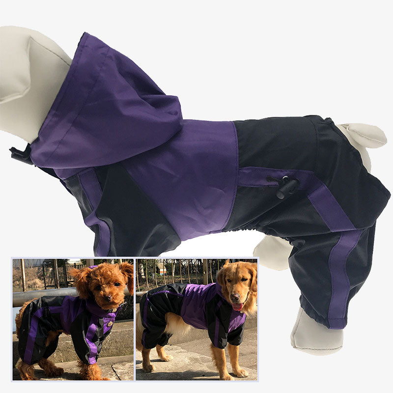 Oxford Fabric Dog Water Dog Cubra de cobertura completa con piernas y capucha