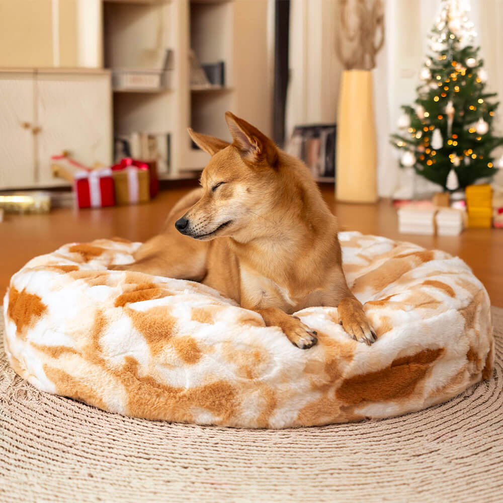 Cloudy Fluffy Calming Donuts Runde Hundebetten