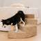 Cozy Corduroy Joint-Friendly Removable Spiral Pet Stairs - CreamyStep