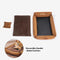 Retro Faux Suede Dual-sided Washable Bolster Dog Bed With Pillow – SweetDream