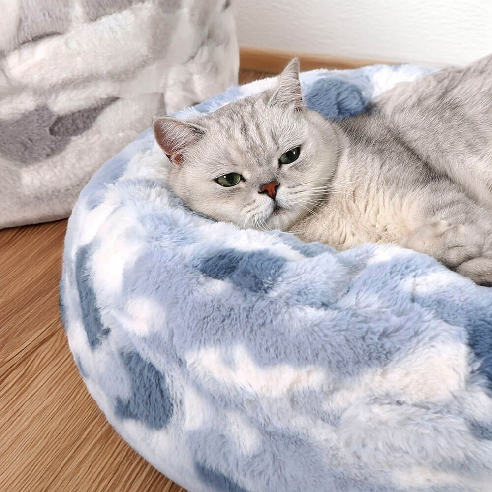 Cloudy Fluffy Calming Donuts Runde Hundebetten