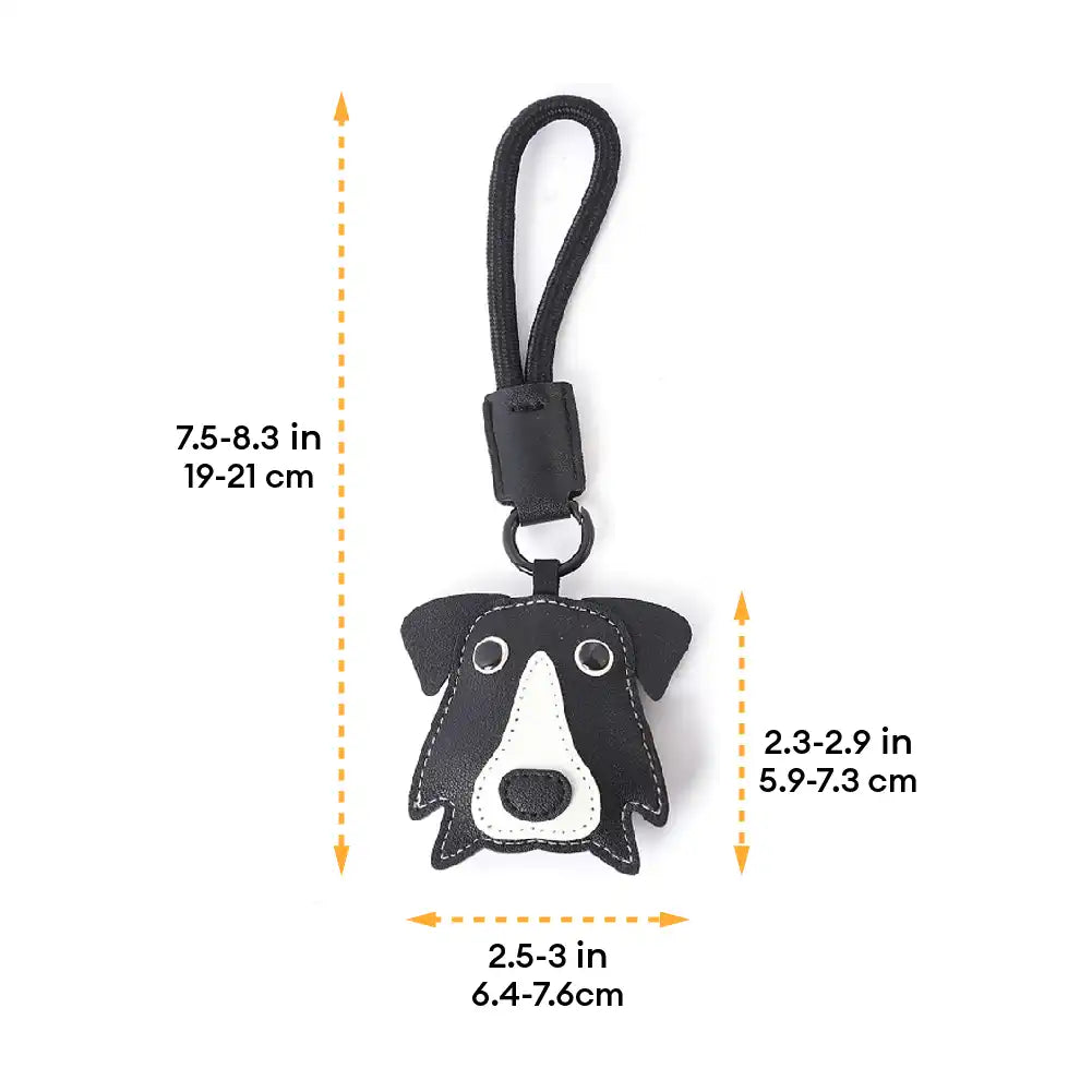 Cute Faux Leather Dog Keychain Strap – Fun Gift for Dog Lovers & Pet Parents
