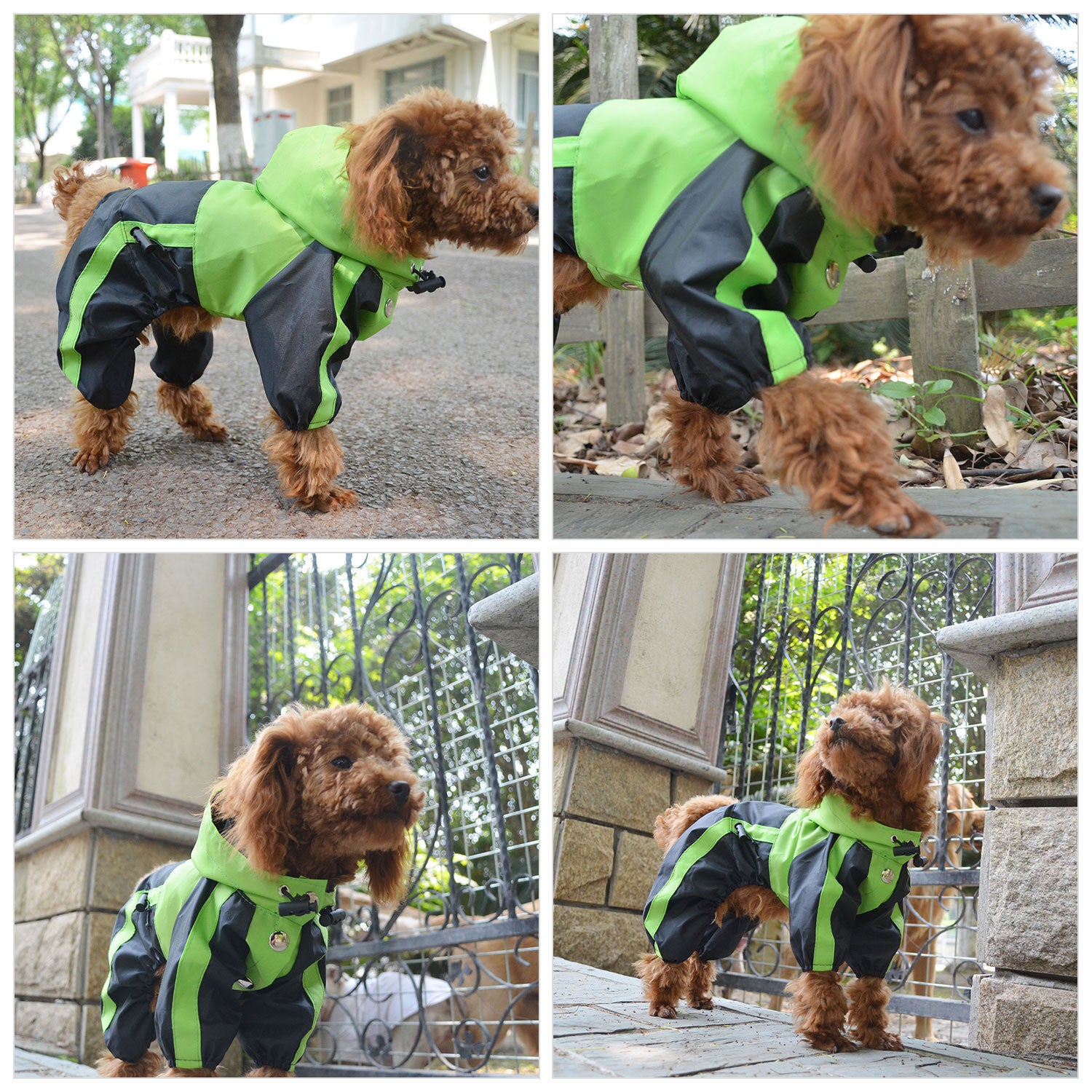Oxford Fabric Dog Water Dog Cubra de cobertura completa con piernas y capucha