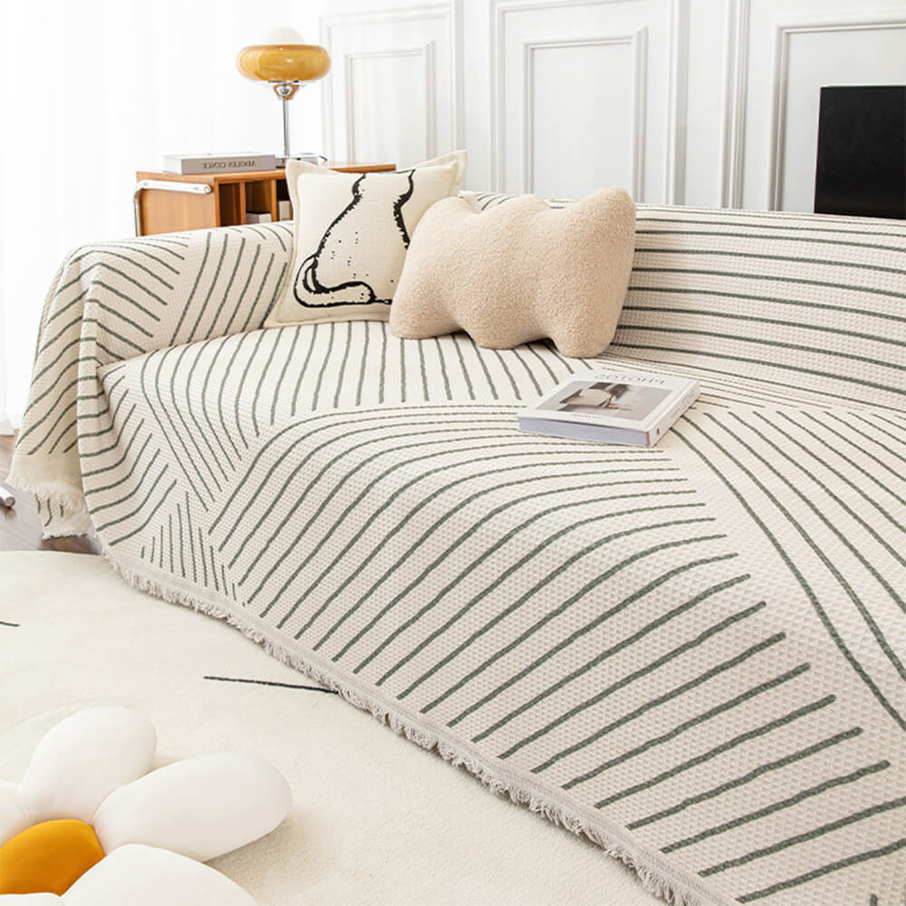 Mehrfarbiger Sofabezug mit geometrischem Muster – modernes Design für ein stilvolles Zuhause