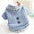 Cozy Knitted Dog Sweater with Plaid Collar – Available in Pink & Blue