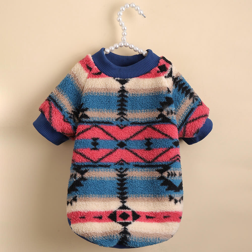 Pull pour chien rayé coloré - Vêtements d'hiver confortables et à la mode