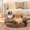 Classic Jacquard Plush Donut Dog Bed - Snuggle Den