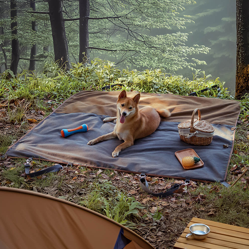 Classic Retro - Camping impermeable y tapa del asiento trasero de doble uso del automóvil