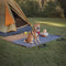 Classic Retro - Camping impermeable y tapa del asiento trasero de doble uso del automóvil