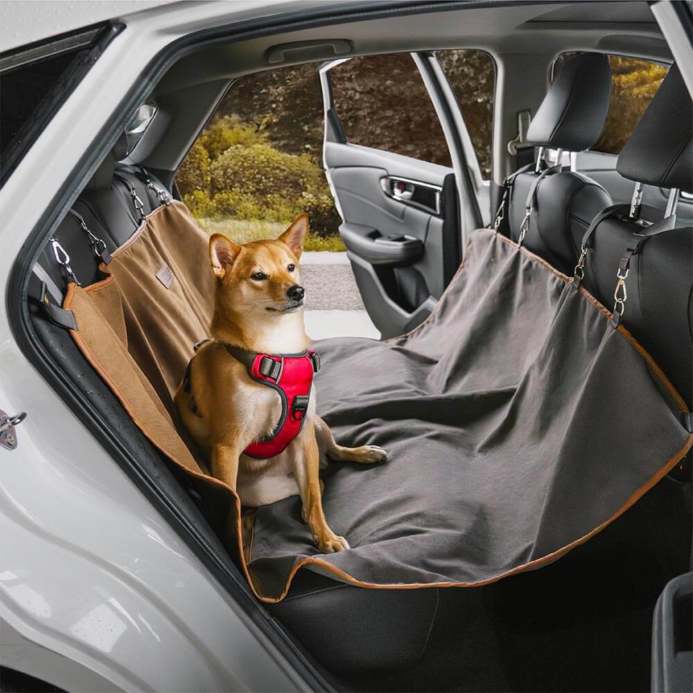 Classic Retro - Camping impermeable y tapa del asiento trasero de doble uso del automóvil
