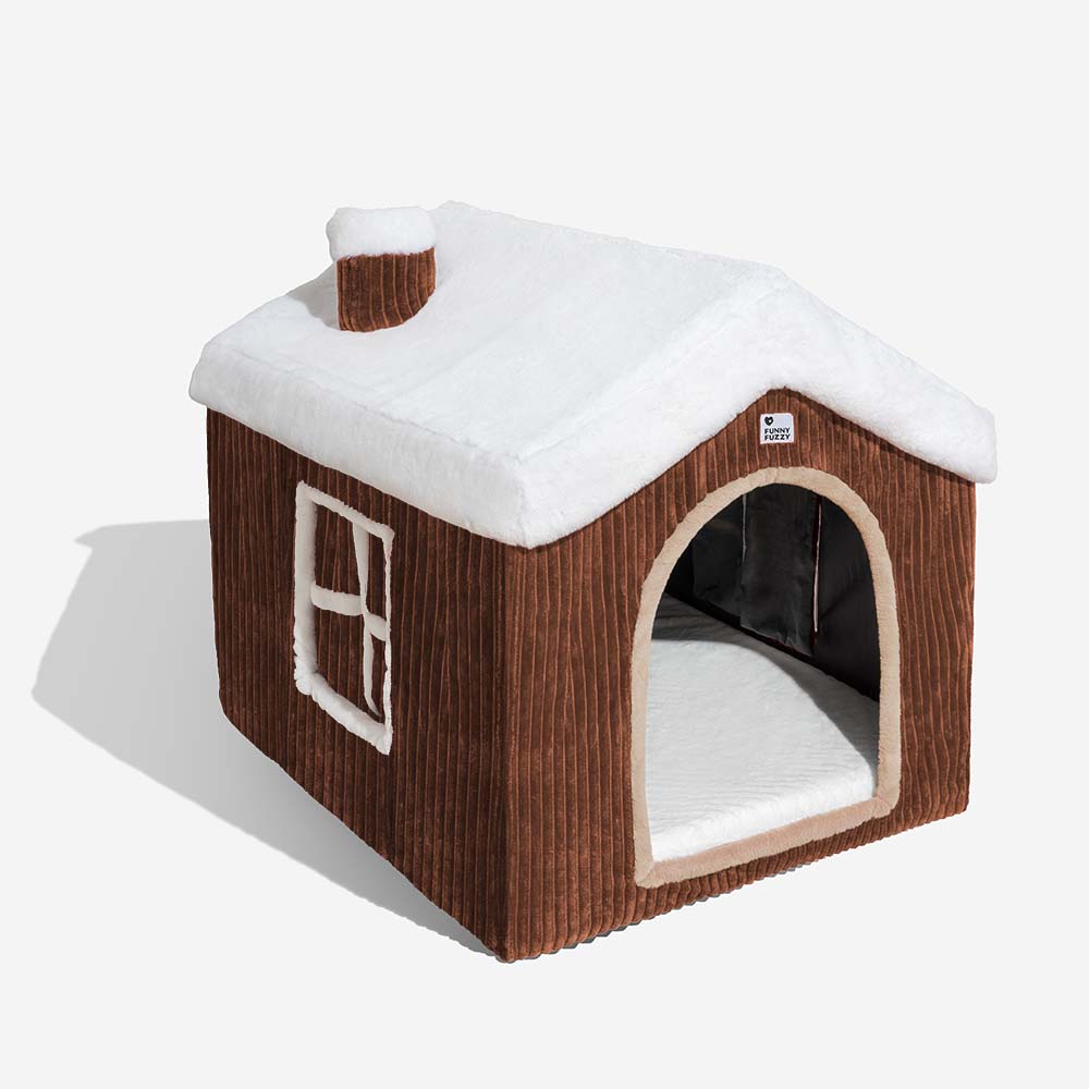 Weihnachts-Schneehaus, gemütliche Wärme, großes Hundehaus