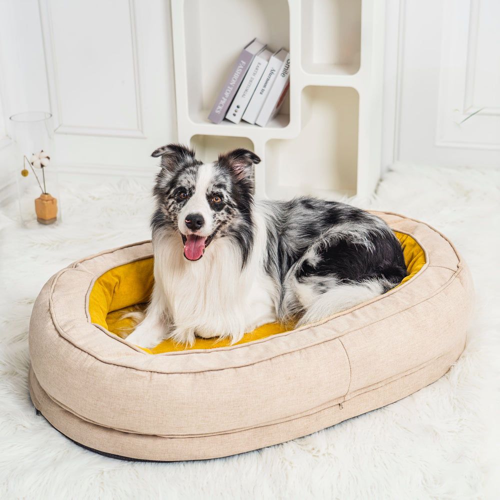 Cama de perro ortopédico de donut esponjoso