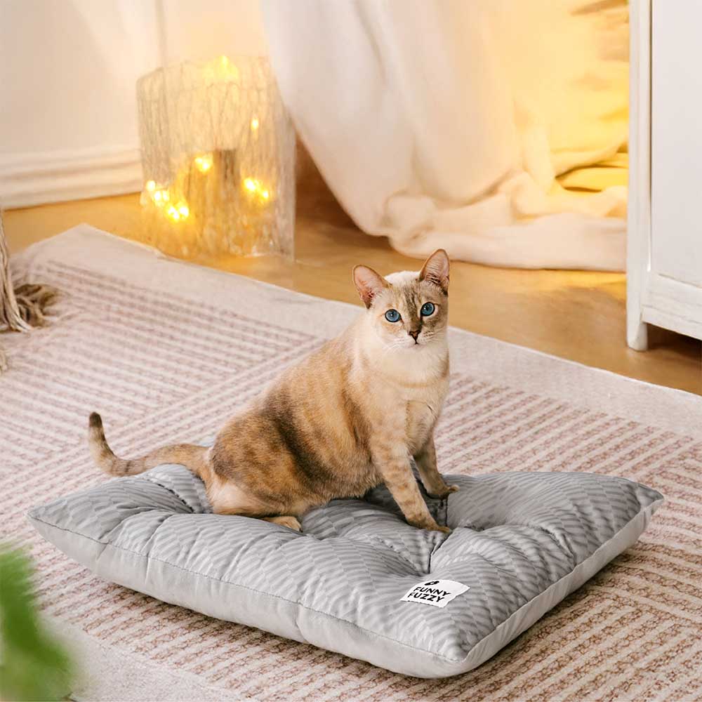 Alfombra de gato relajante lavable de peluche de doble cara