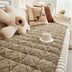 Soft Plush Plaid Square Furniture Protector Anti-Slip Couch Cover