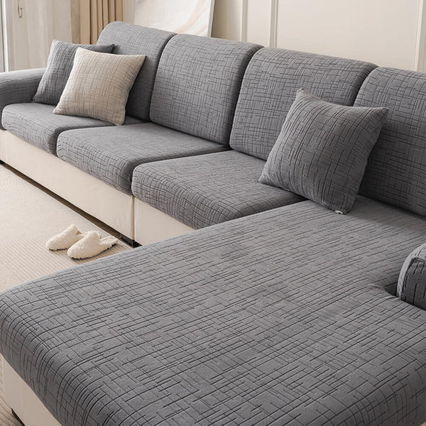 Jacquard Plush Desmanecible Sweat-Absorbente de sudor transpirable Cubierta de sofá mágica de cobertura completa