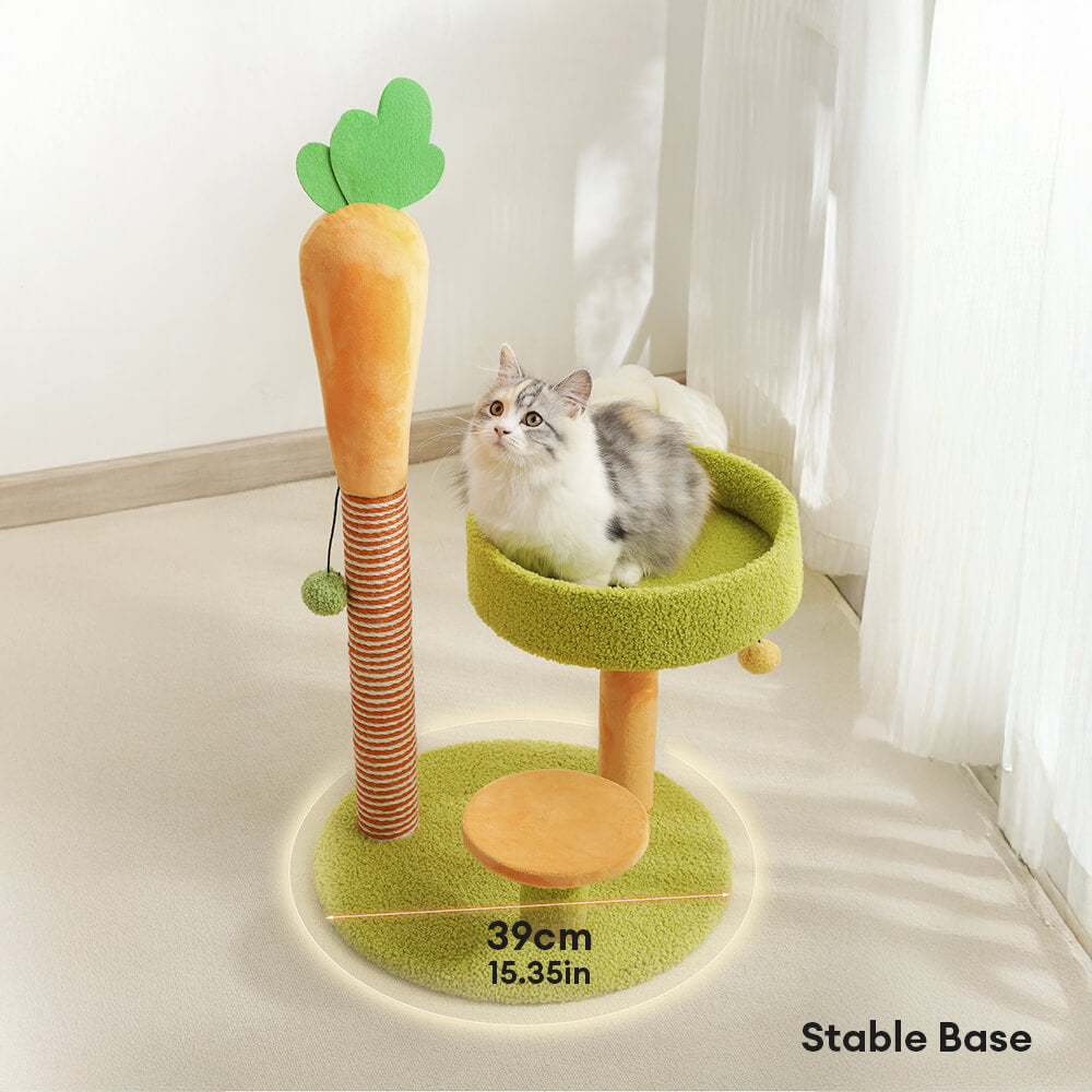 Carrot Sisal Scratch-Resistant Double-Layer Platform Small Cat Tree