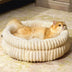 Minimalism Round Warm Milk Velvet Faux Rabbit Fur Dog & Cat Bed