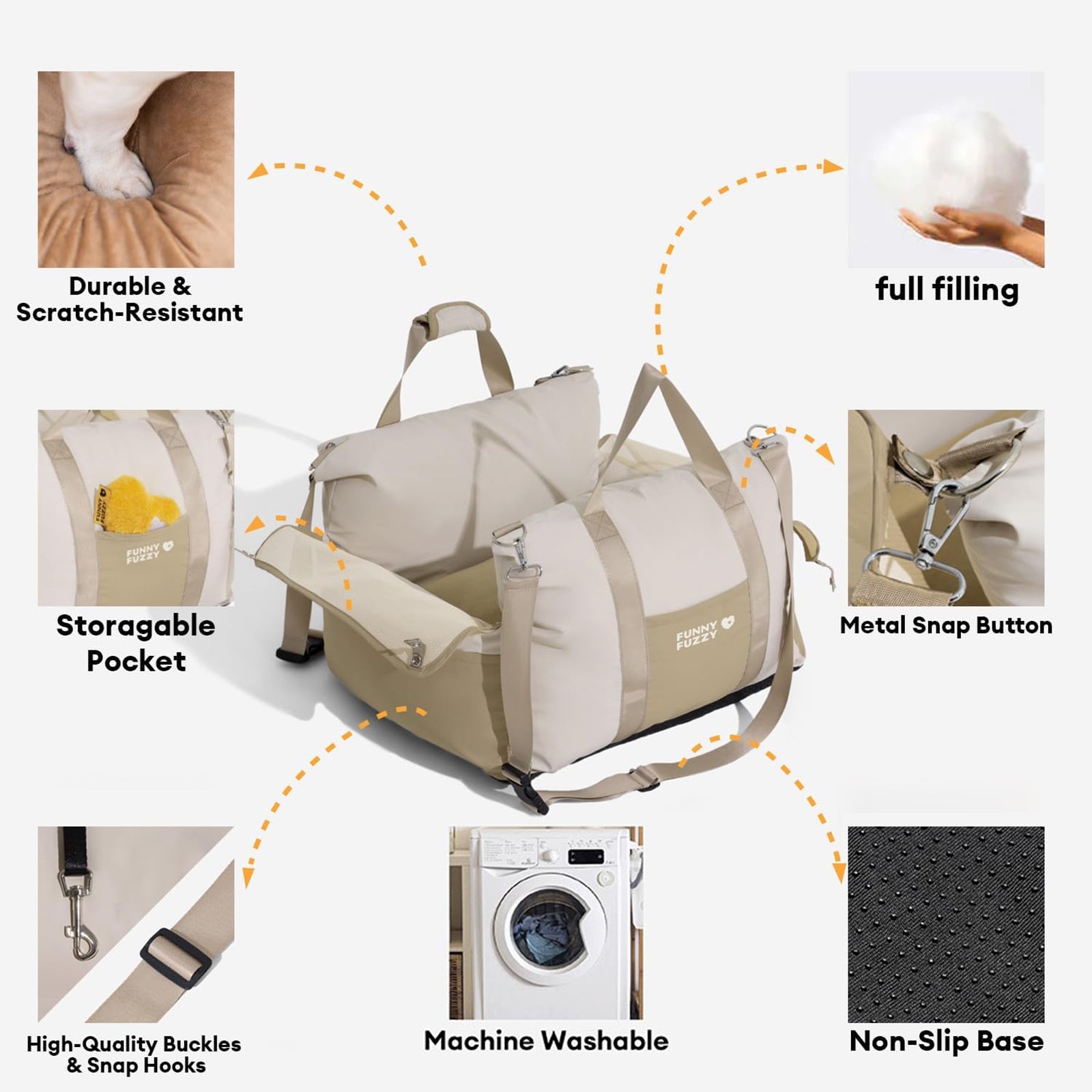 Asiento de asiento de autos de refuerzo para perros transpirable por el agua: Pup Rover