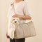Bolso elegante para perros y gatos de viaje a cuadros a cuadros