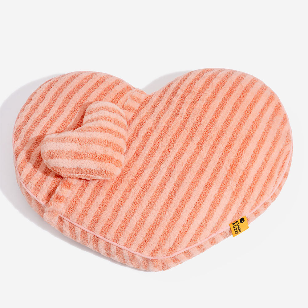 Corazón lujoso y esponjoso calmante con almohada de perro y cama de gato