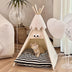 Cute and Funny Striped Semi Enclosed Dog & Cat Tent