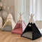 Cute and Funny Striped Semi Enclosed Dog & Cat Tent