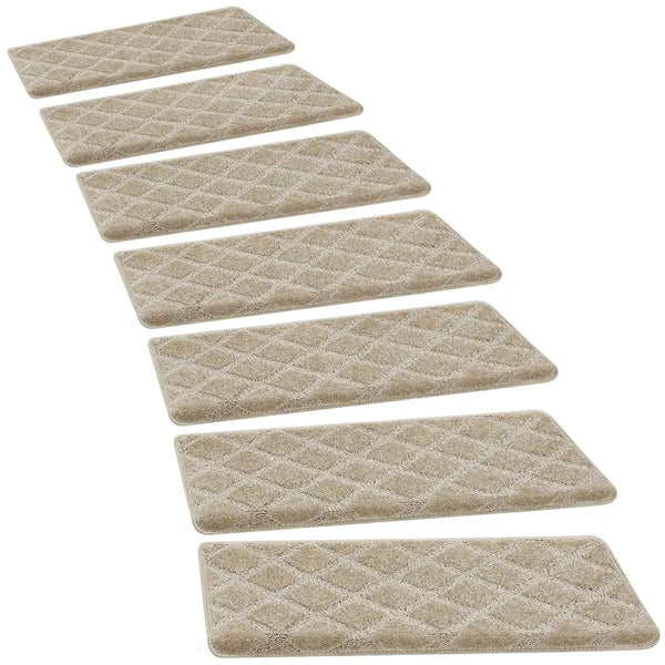 Faux Sisal Diamond Wear-Resistant Stair Protection Bullnose Non Slip Stair Treads