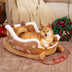 Cama de perros festivo de lujoso - trineo navideño