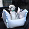 Cozy Ruffled Soft Washable Pet Travel Dog Car Seat Bed