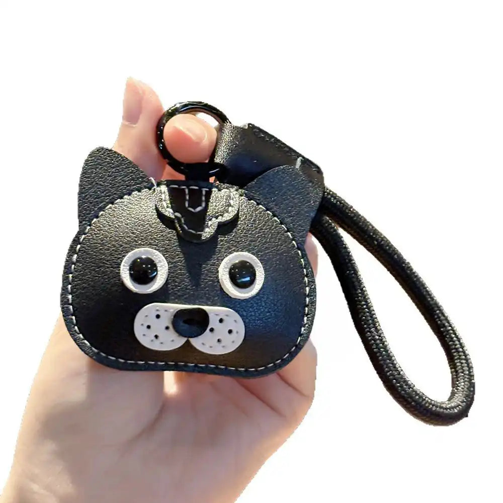 Cute Faux Leather Dog Keychain Strap – Fun Gift for Dog Lovers & Pet Parents