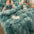 Gradient Fashion Long Plush Warm Bed Sheet Set