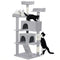 Sturdy Plush Multi-Level Cat Tree Tower with Cozy Condos & Scratching Posts