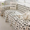 Stylish Checkered Fringed Tassel Chenille Sofa Protector Throw Couch Cover